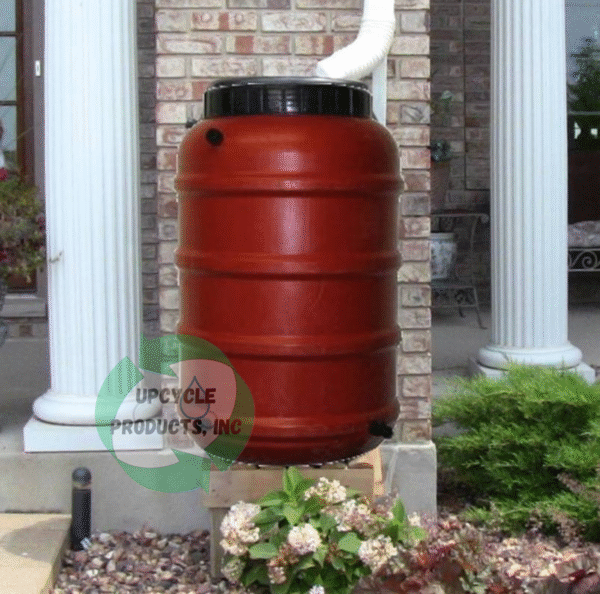 UPCYCLE 50 Gallon Terra-Cotta Rainbarrel