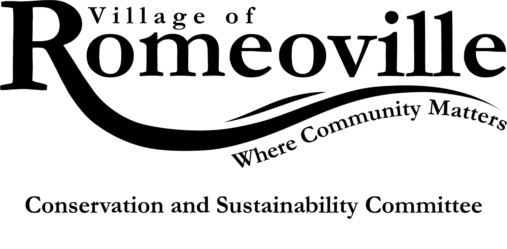 Romeoville Conservation and Sustainability logo_black